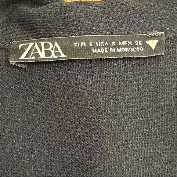 Zara Black Babydoll Dress With Collar - Picture 8 of 8